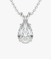 Grown Diamond Solitaire Pendant Necklace