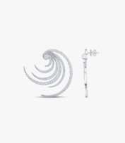 Zirconia Dainty Swirl Design Earrings