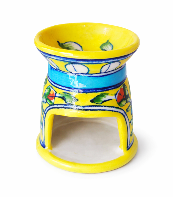 Jaipur Blue Pottery Hand-Painted Aroma Oil Burner